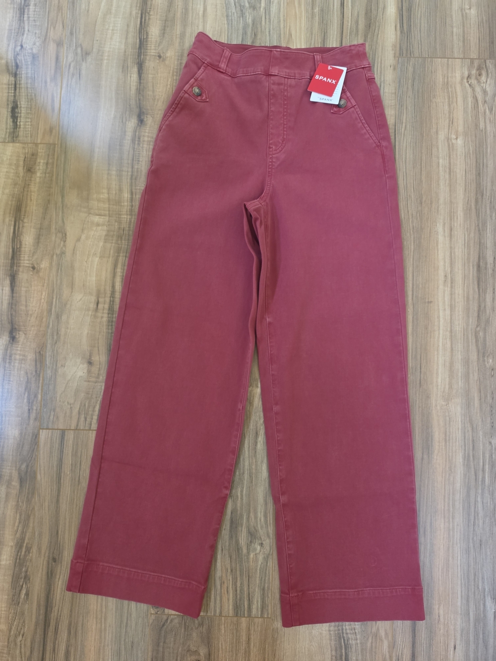 New Spanx Stretch Twill Cropped Wide Leg Pant